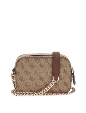 Жіноча сумка camera bag Guess з екошкіри бежева - фото 3 - Miraton