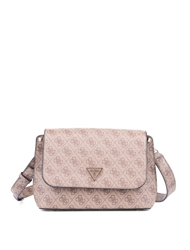 Жіноча сумка крос-боді Guess з екошкіри бежева фото 1