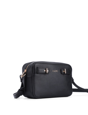 Женская сумка camera bag LIU JO из экокожи черная - фото 2 - Miraton
