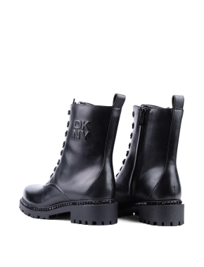 Женские ботинки DKNY кожаные черные с подкладкой из натуральной кожи - фото 4 - Miraton