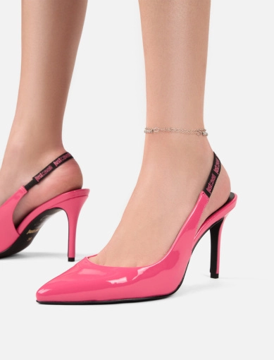 Женские туфли слингбэки розовые фото 1