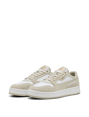 Чоловічі кеди PUMA Court Classic Suede Sneakers замшеві бежеві