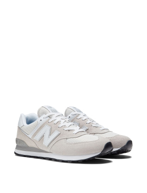 Женские кроссовки New Balance 574 замшевые серые - фото 2 - Miraton