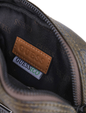 Чоловіча сумка месенджер Guess з екошкіри зелена - фото 5 - Miraton