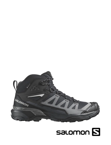 Чоловічі черевики Salomon X Ward Leather Mid GORE-TEX зі штучної шкіри чорні з підкладкою з текстилю фото 1