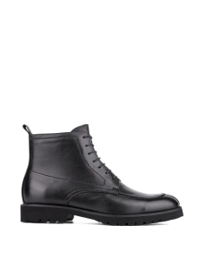 Мужские черные кожаные ботинки - фото  - Miraton