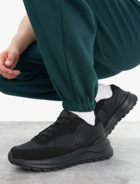 Чоловічі кросівки Kappa Selecto 4. 0 з екошкіри чорні - фото 1 - Miraton