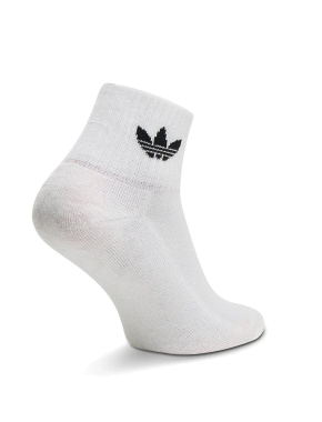 Короткие носки Adidas тканевые белые - фото 3 - Miraton