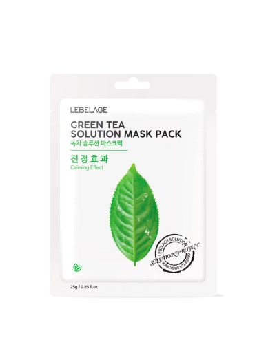 LEBELAGE Маска тканинна для обличчя Green Tea Solution Mask фото 1