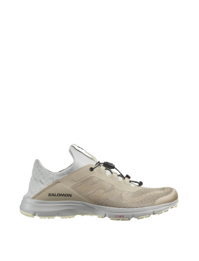 Женские кроссовки Salomon Amphib Bold тканевые бежевые - фото 1 - Miraton