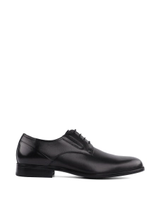 Мужские туфли кожаные черные оксфорды - фото  - Miraton