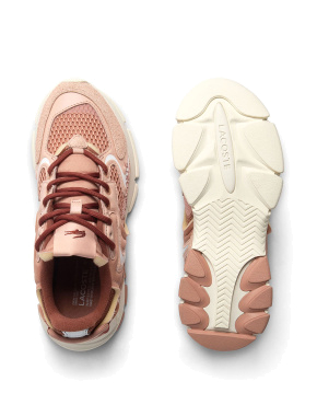 Женские кроссовки Lacoste L003 Neo велюровые розовые - фото 4 - Miraton