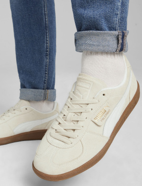 Мужские кеды PUMA Palermo Sneakers замшевые молочного цвета - фото 7 - Miraton