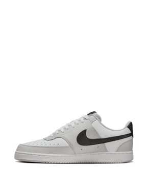 Мужские кеды Nike Court Vision Low кожаные серые - фото 2 - Miraton