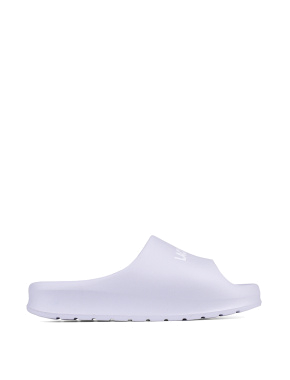Женские шлепанцы Lacoste Serve Slide 2.0 серо-голубые - фото 1 - Miraton