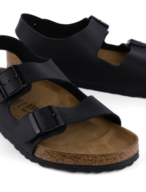 Женские сандалии BIRKENSTOCK Milano Black из экокожи черные - фото 4 - Miraton