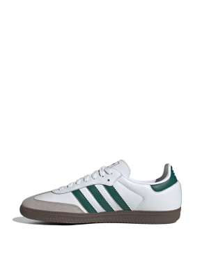 Мужские кеды Adidas Samba кожаные белые - фото 2 - Miraton