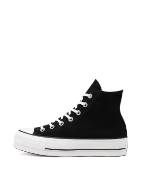 Женские кеды Converse Chuck Taylor All Star Platform High Top тканевые черные - фото 3 - Miraton