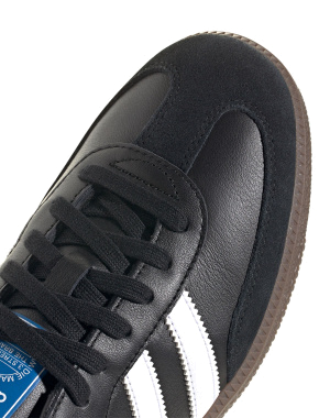 Женские кеды Adidas Samba кожаные черные - фото 5 - Miraton