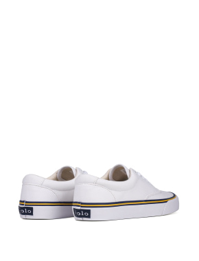 Мужские кеды Polo Ralph Lauren из ткани белые - фото 3 - Miraton