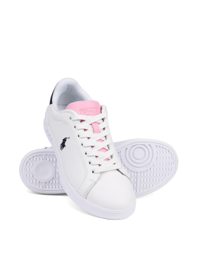 Женские кроссовки Polo Ralph Lauren кожаные белые - фото 1 - Miraton