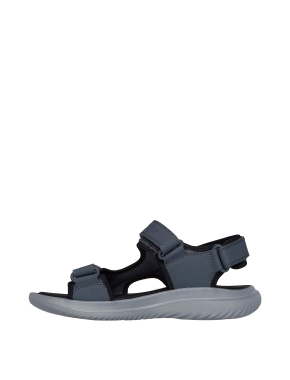 Мужские сандалии Skechers из искусственной кожи серые - фото 2 - Miraton