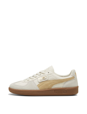 Жіночі кеди PUMA Palermo Lth Sneakers замшеві молочного кольору - фото 1 - Miraton