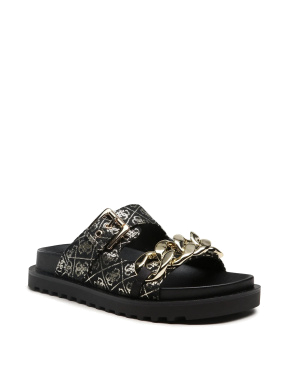 Жіночі сандалі Guess зі штучної шкіри чорні - фото 2 - Miraton