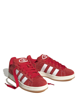 Жіночі кеди Adidas Campus замшеві червоні - фото 2 - Miraton