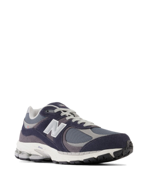 Мужские кроссовки New Balance 2002 замшевые синие - фото 2 - Miraton