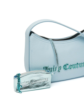 Жіноча сумка хобо Juicy Couture з екошкіри блакитна - фото 3 - Miraton