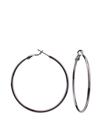 Жіночі сережки конго MIRATON круглі в сріблі фото 1