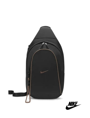 Чоловіча сумка слінг Nike тканинна чорна - фото 1 - Miraton