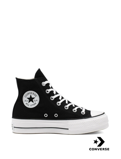Жіночі кеди Converse Chuck Taylor All Star Platform High Top тканинні чорні фото 1