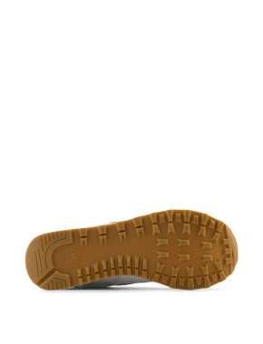 Жіночі кросівки New Balance 574 замшеві сірі - фото 6 - Miraton