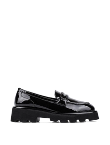 Жіночі туфлі лофери чорні наплакові - фото  - Miraton