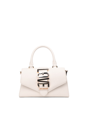 Жіноча сумка леді лайк Love Moschino з екошкіри молочного кольору - фото 1 - Miraton