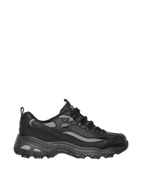 Женские кроссовки Skechers D'LITES FRESH STAR кожаные черные с подкладкой из текстиля - фото  - Miraton