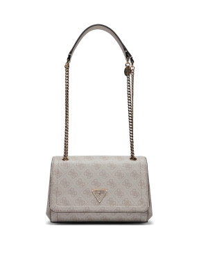 Жіноча сумка крос-боді Guess з екошкіри молочного кольору. - фото 4 - Miraton
