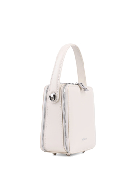 Жіноча сумка camera bag MIRATON шкіряна молочного кольору - фото 2 - Miraton