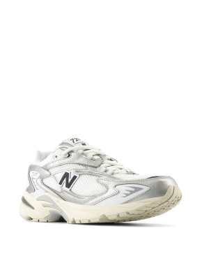 Мужские кроссовки New Balance 725 тканевые серебряного цвета - фото 2 - Miraton