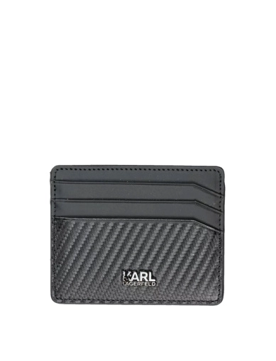 Чоловічий гаманець Karl Lagerfeld з екошкіри чорний фото 1