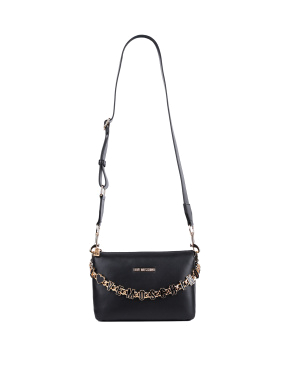 Жіноча сумка через плече Love Moschino з екошкіри чорна - фото 6 - Miraton