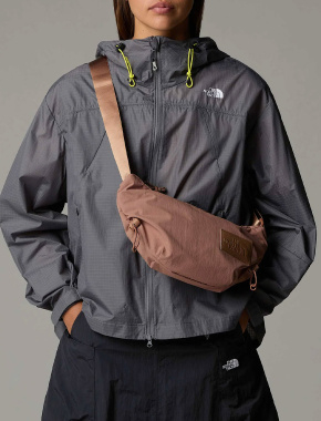 Жіноча сумка через плече The North Face тканинна рожева - фото 4 - Miraton