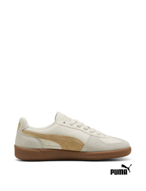 Жіночі кеди PUMA Palermo Lth Sneakers замшеві молочного кольору - фото 1 - Miraton