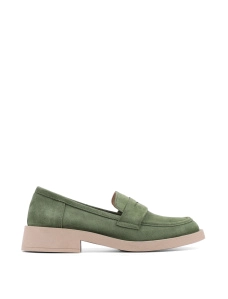 Жіночі туфлі лофери Attizzare замшеві зелені - фото  - Miraton