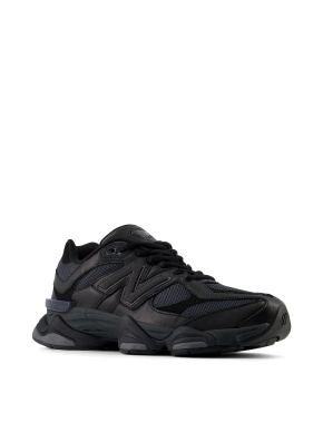 Женские кроссовки New Balance 9060 кожаные черные - фото 3 - Miraton