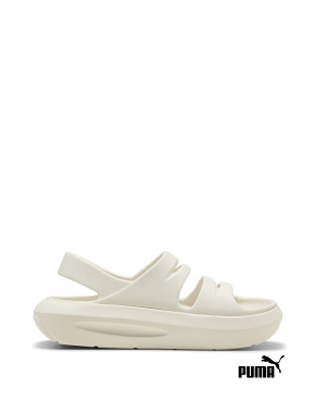 Жіночі сандалі PUMA Flatter Sandals гумові бежеві - фото 1 - Miraton