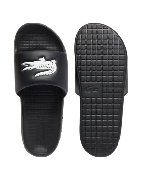 Чоловічі шльопанці Lacoste гумові чорні - фото 4 - Miraton