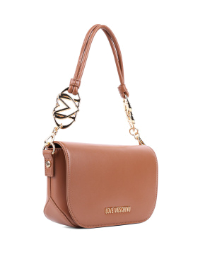 Жіноча сумка Love Moschino з помаранчевої екошкіри. - фото 6 - Miraton